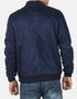 Gordania Faux Suede Leather Blue Jacket